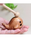 鯨魚款 烏檀木 手工木雕 木魚